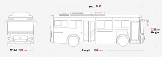 강력하고 오래 지속되는 8m 순수 전기 버스 모델 TEG6803BEV 넓은 공간 2