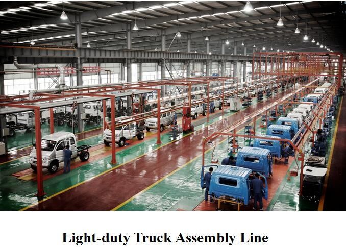 가벼운 의무 픽업 트럭 일관 작업, 화물 수송기 트럭 생산 공장, 자동 조립 공장 투자 2